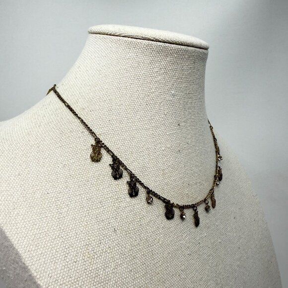 Christina Collection Owl‎ Charm Necklace Dangle Adjustable Choker Dainty Minimal - Picture 5 of 9